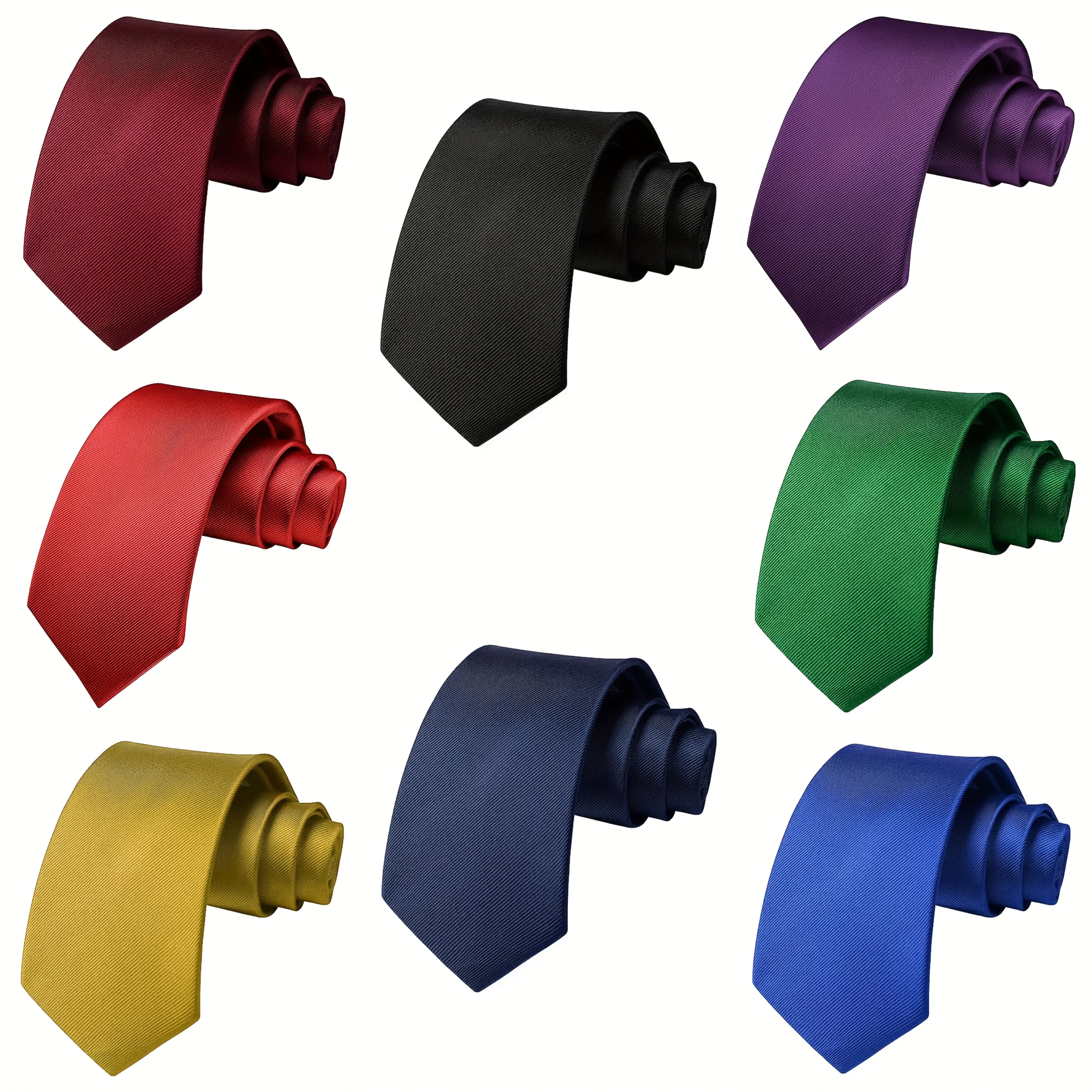 3 pack mens solid color striped tie set suitable for business and casual wear   in black red navy blue royal blue yellow an ideal gift for male friends 0
