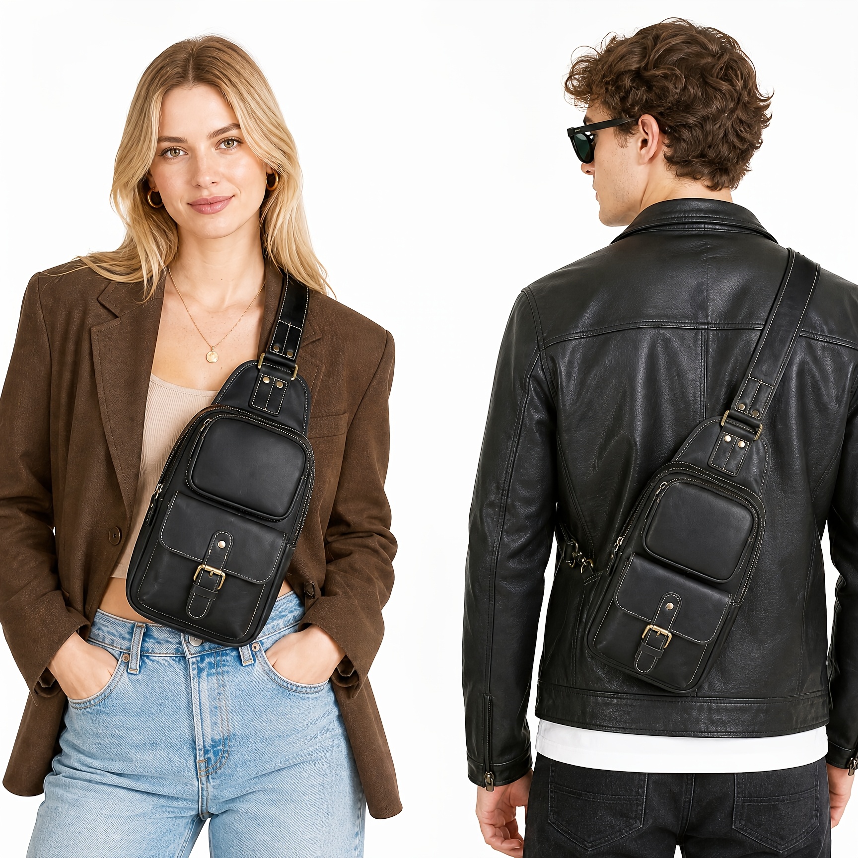 Premium Cowhide Chest Bag 1315