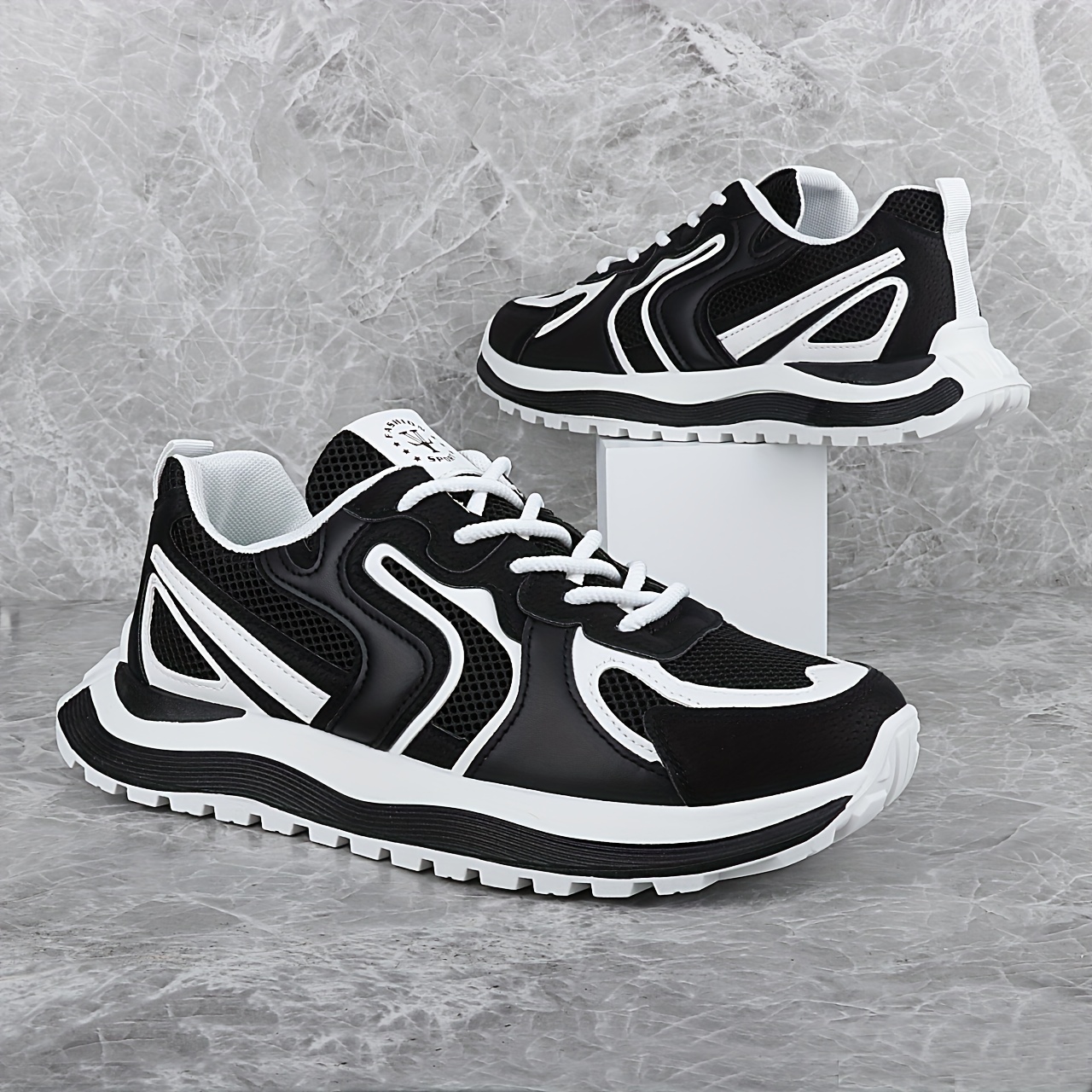 mens breathable mesh american streetwear dad sneakers thick Temu