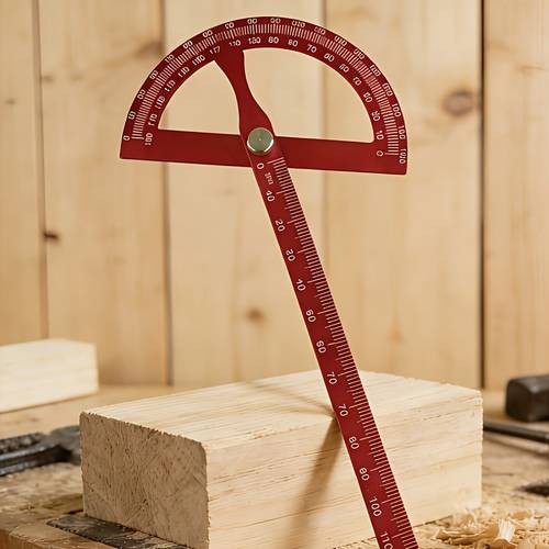 180 adjustable multi angle measuring ruler precision woodworking tool with double ruler degree for engineering and technical drawings durable metal structure no battery required woodworking