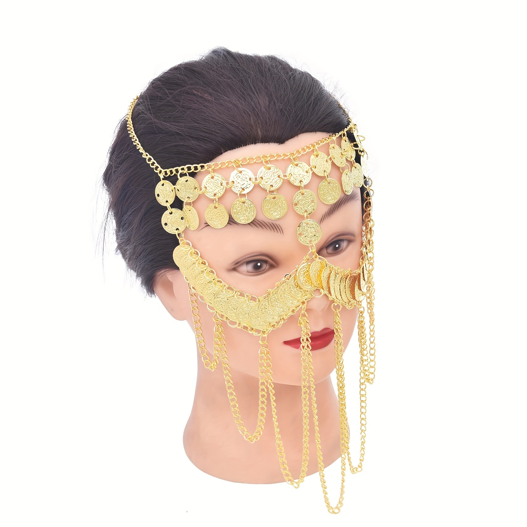 Indian Dance Performance Clothing Veil Props Belly Dance Accessories Plum  Blossom Scarf Mask Mask Mask Veil