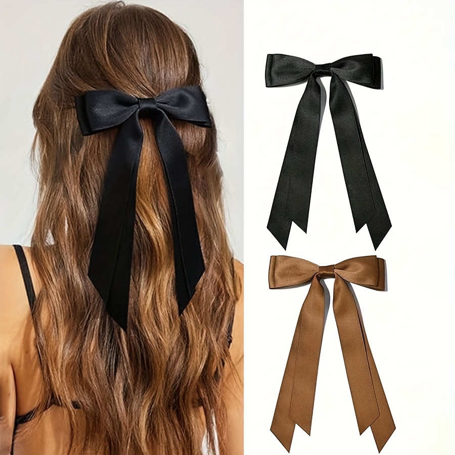 

For Women, 2pcs Set - Bow Shaped Barrettes, , Aged 14+ Accessories Popular Bow