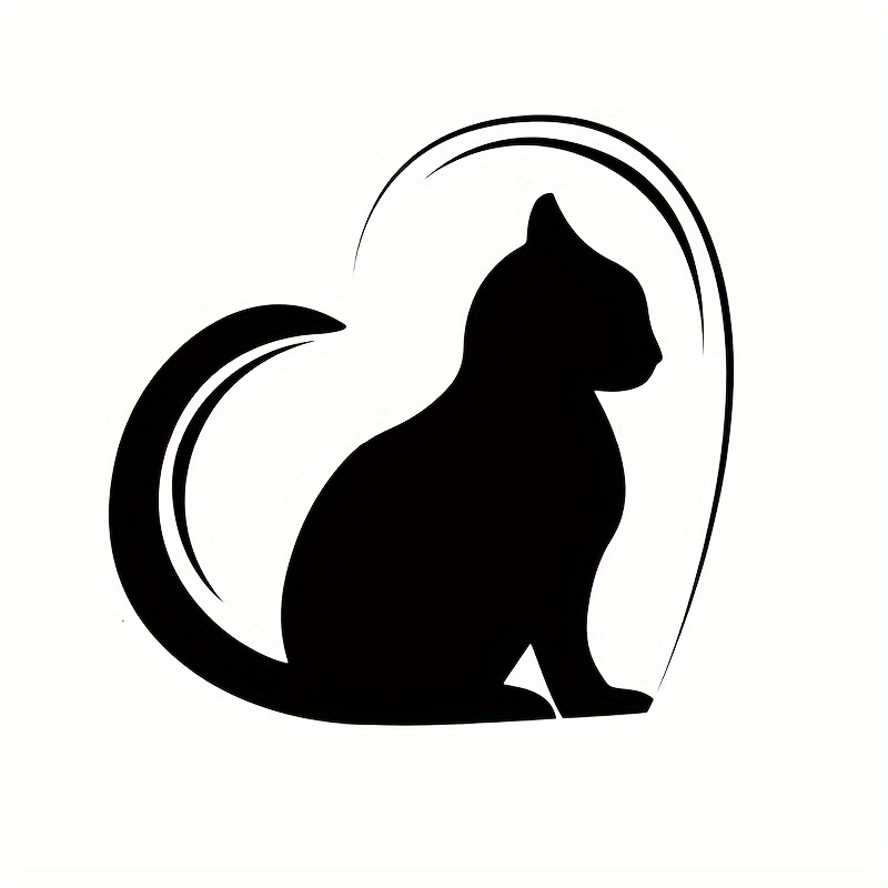 

Premium Decals - Black Cat , Pvc Self-adhesive Stickers For Cars, Laptops, Windows, Walls & More - Weatherproof Motorcycle & Truck Decor, Cat Car Accessories, Notebook, For Ipad