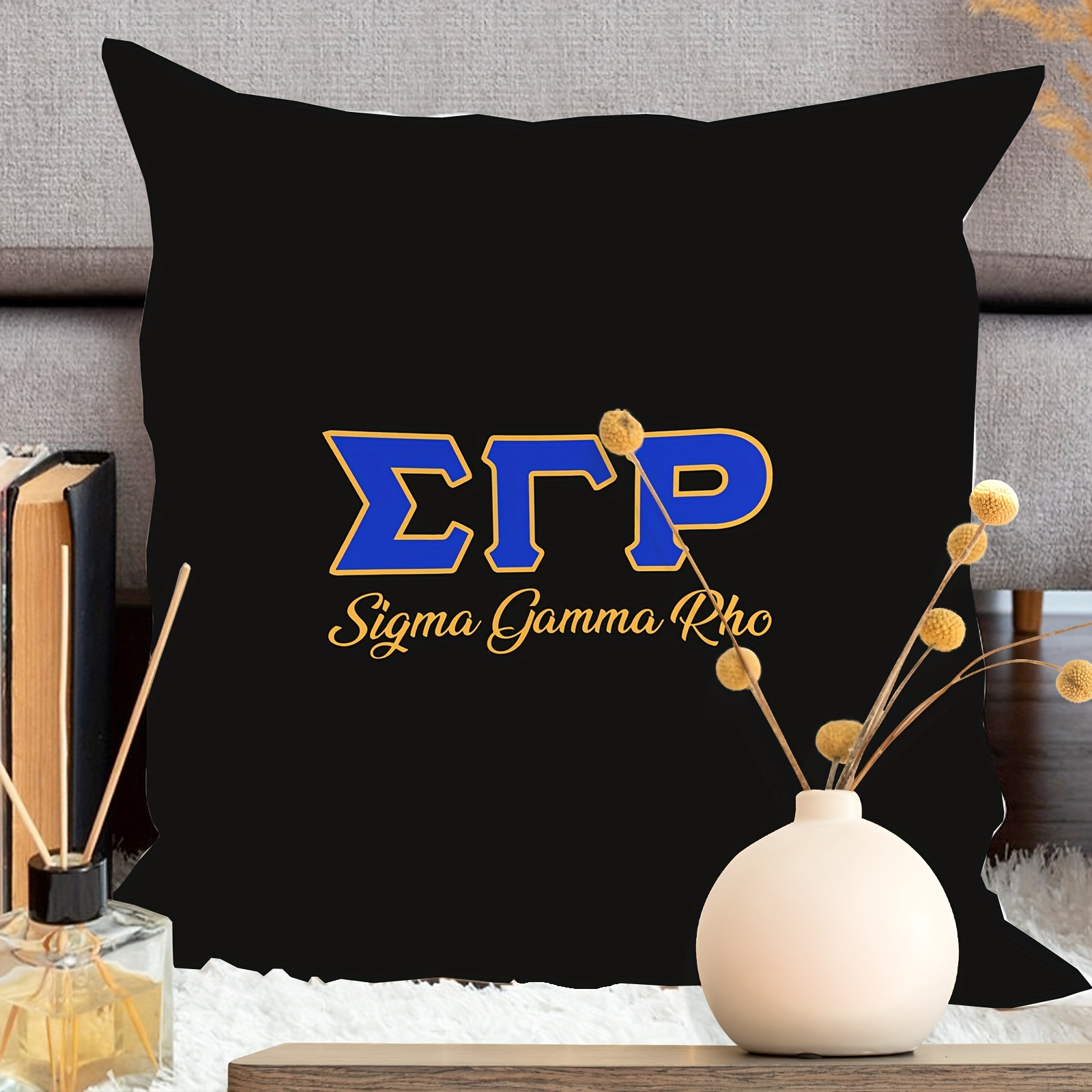 

1pc , Gamma Rho Lettering, , - , Polyester, , , -free, , , Multiple For Sofa, ,