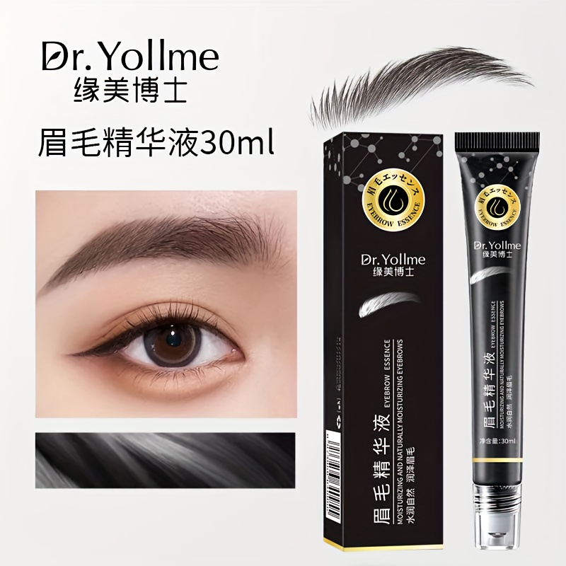 Eyebrow Nourishing Essence, Thickening and Lengthening Eyelash Serum for Sparse or Broken Brows - Unisex Formula with Natural Ingredients to Promote Growth. Waterproof & Long-Lasting Wild Brow Enhancer that Adds Length/Volume in a Low Allergy Risk Design (Fragrance Free). Suitable Even Sensitive Light Beige