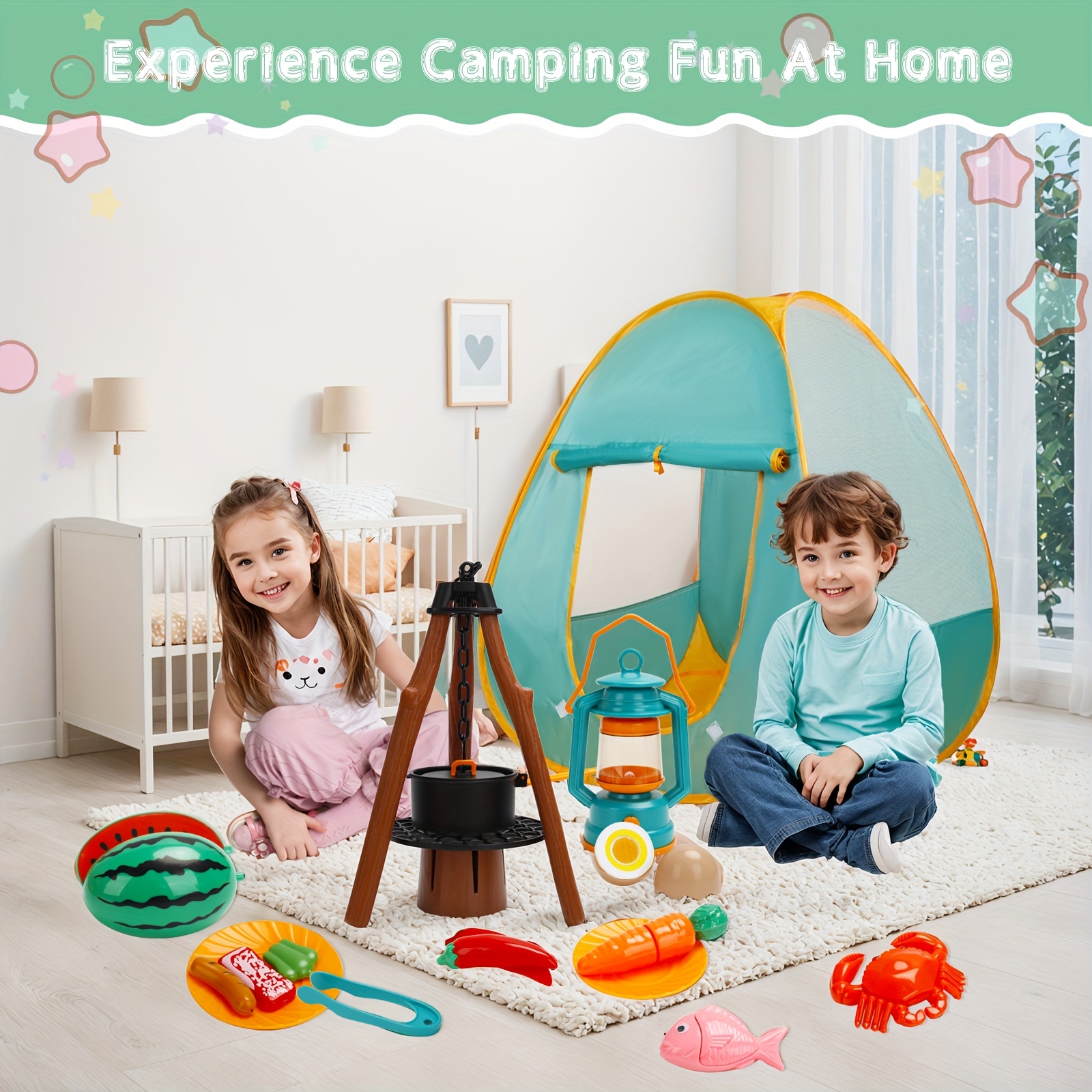 Pretend Play Camping Fun Camping Toys Kid Camping Tent Outdoor