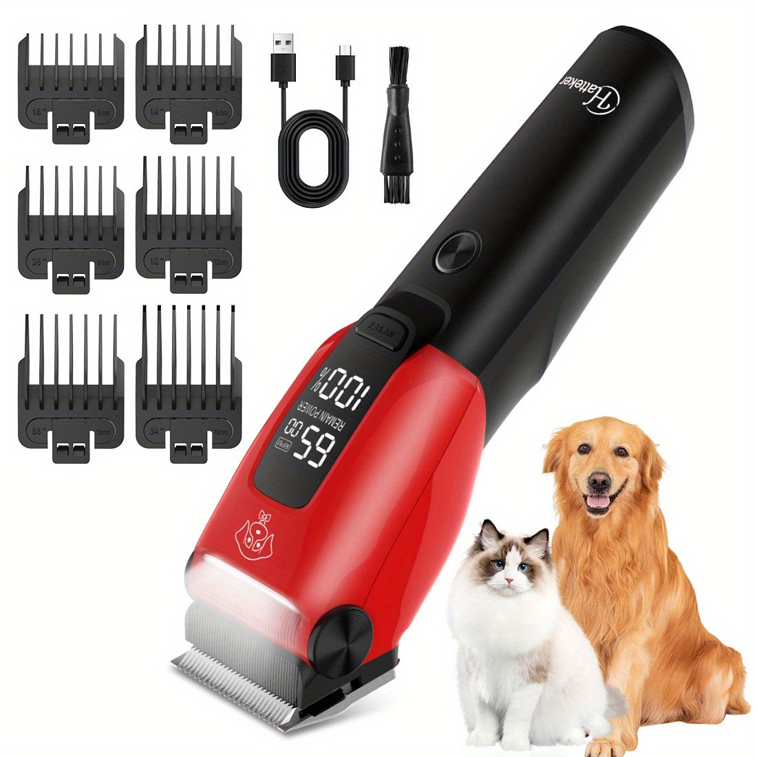 TEMU Set Of Professional Grooming Tools For Pets - Rechargeable Electric Scissors For Dogs And Cats, Professional Grooming Shears, Grooming Kit,