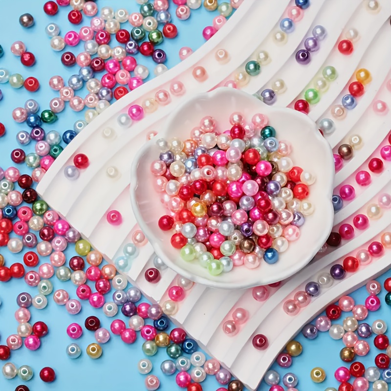 TEMU 500pcs Colorful Acrylic For Jewelry Making - 6mm Loose Spacer Beads With Compartment Organizer Box, Vibrant Assorted Colors For Bracelets, Necklaces, Earrings & Diy Crafts, Beads