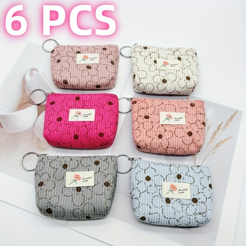 

Cost-effective 6pcs Set Of Simple And Fashionable Mini Coin Purse - Casual Wallet. Holds Keychain, , , Rings. Perfect Gift For !