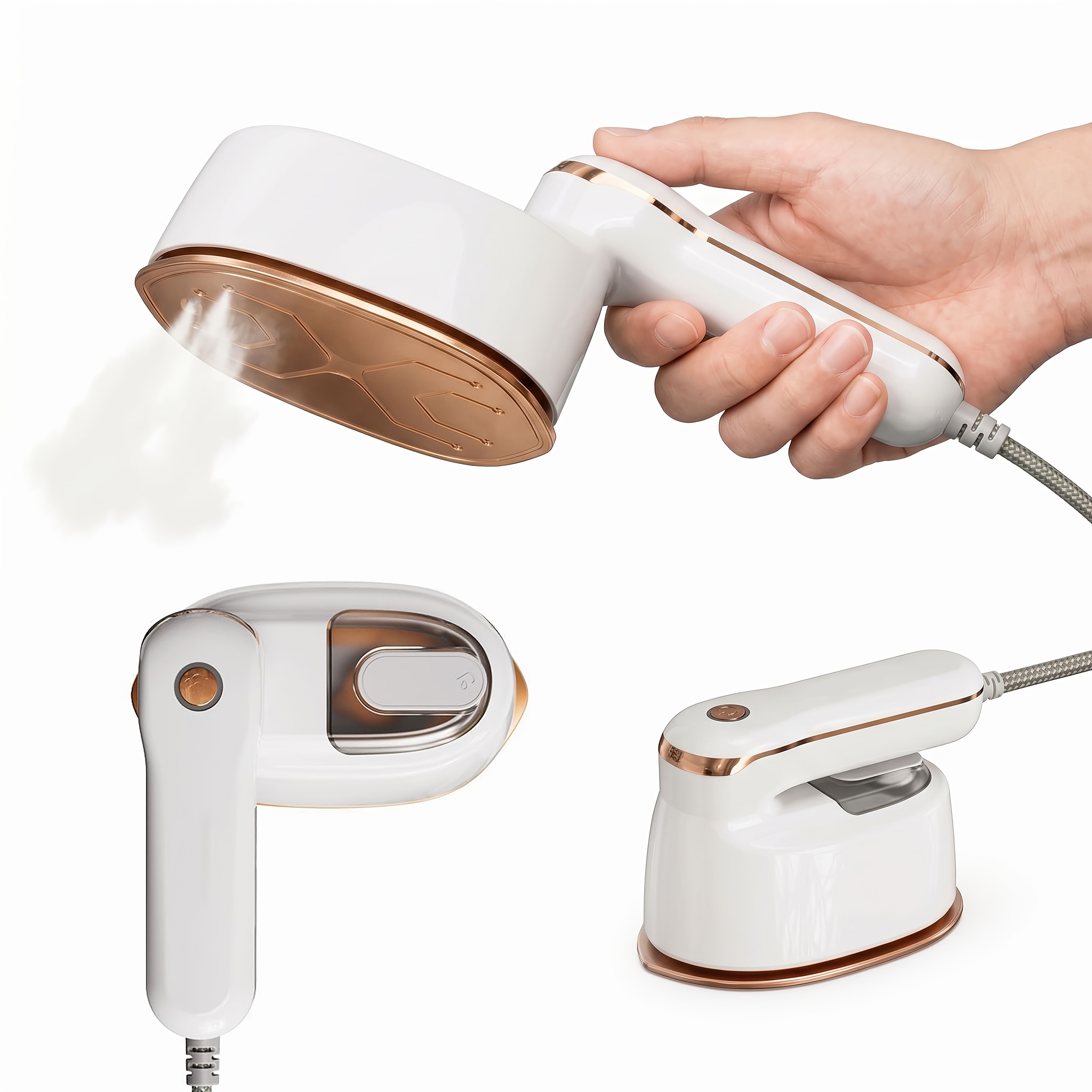 TEMU Garment Steamer Iron, 2-in-1 Clothes Steamer Handheld, Mini Iron Steam Steamer For Travel, 1100w Ironing Electric Steam, Portable Mini Iron