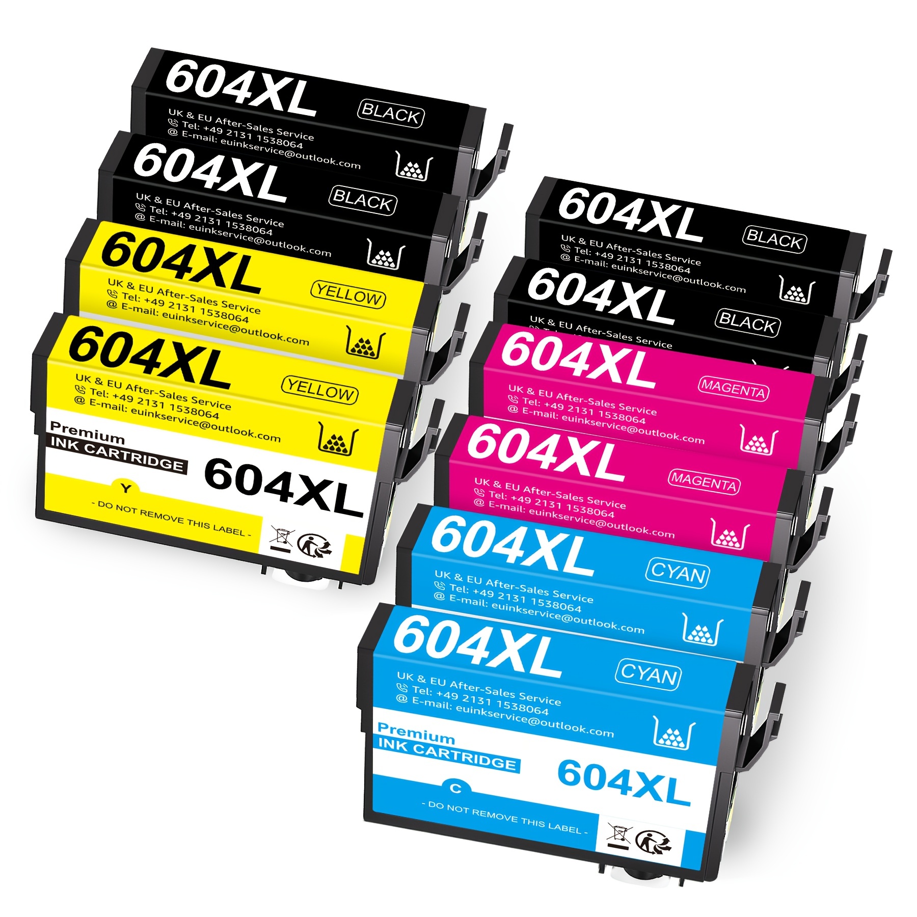 604 Xl Printer Cartridges Compatible 604 604xl Cartridges For Home Xp-3200 Xp-3205 Xp-4200 Xp-4205 Xp-2200 Xp-2205, Workforce Wf-2910 Wf-2930 Wf-2935 Wf-2950 (10er-pack)