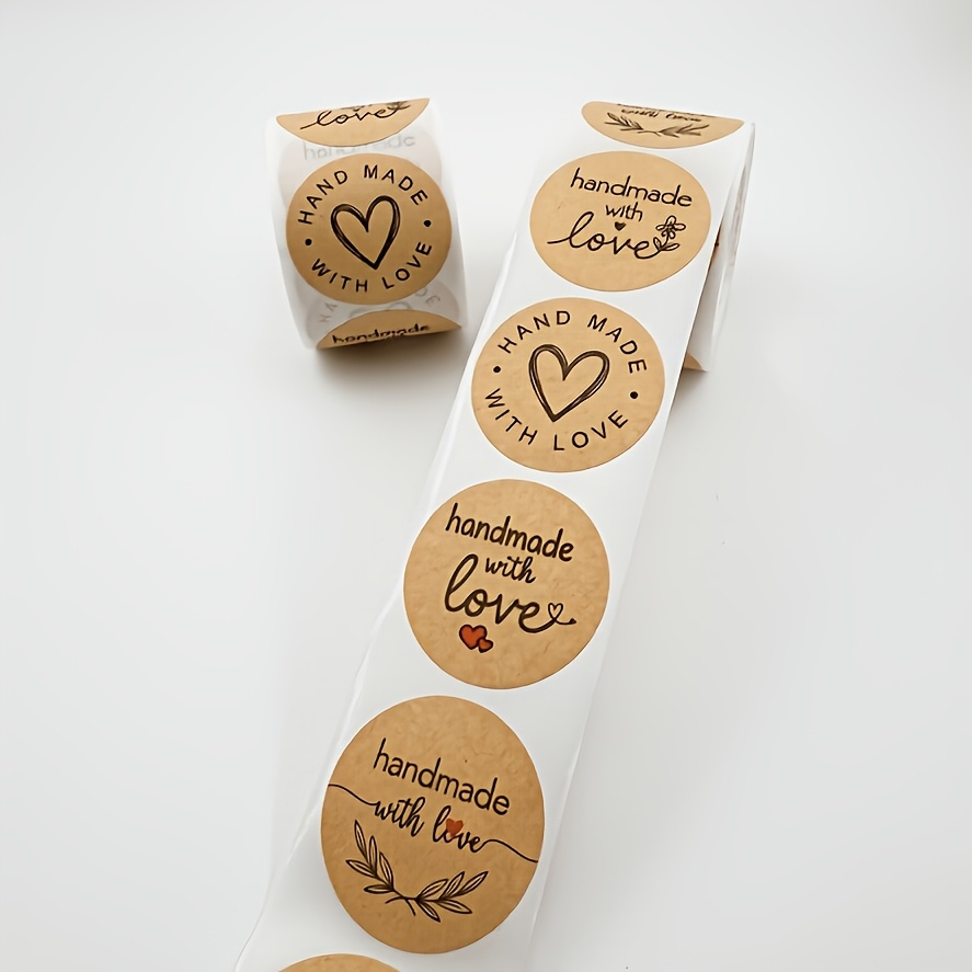 Image of 3.8cm/250pcs Paper Adhesive Sealing Stickers Used For Handmade Baking, Gift Wrapping Or Envelope Sealing