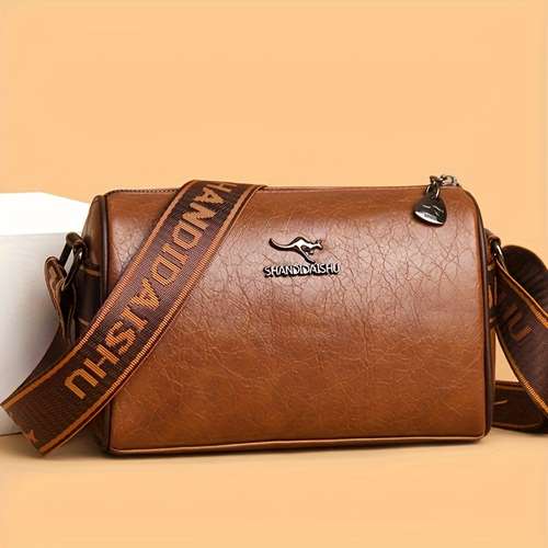 Borsa A Tracolla Donna Piccola In Ecopelle Con Chiusura Twist-lock – Tasche Multiple E Design Moda Per Cellulare E Accessori