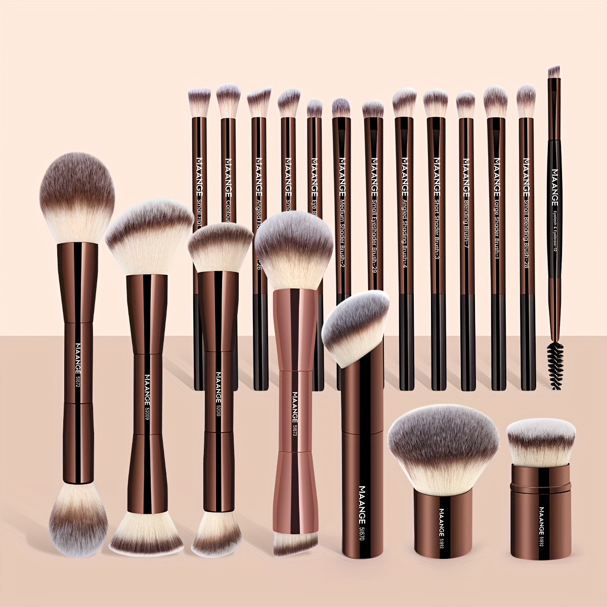 

Maange 21- Set, Includes 20 Aluminum Brushes Bag, Foundation, , , Blush, , Eyelash, Browsing Brushes, -, Unfragranced, Bristles, Metal Handles, All , For Christmas