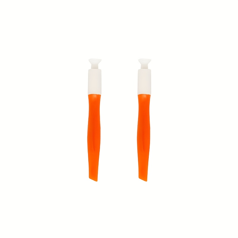 2/4pcs Multifunctional Suction Cup Nail Art Pens - Professional Manicure Assistant, Easy To Stick And Base Coat Application, Unscented, Orange And , Precise Pedicure