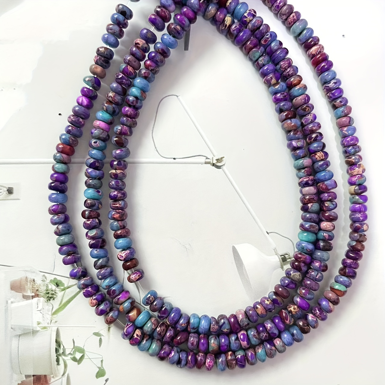 18Cm Imperial Stone Abacus Beads String for Handmade Jewellery