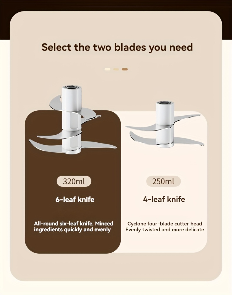   320ml six leaf electric garlic mincing device wireless mini garlic press automatic stirring garlic peeler kitchen garlic puller and supplementary food machine Product details 4
