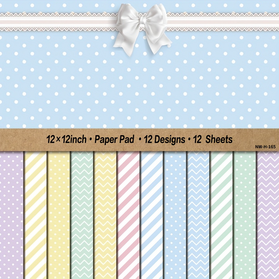 E-shop 12/24 Blatt 12×12", -Papierblock, Kunsthandwerk-Musterpapier für Scrapbooking, Bastelkartonpapier, DIY Dekorative
