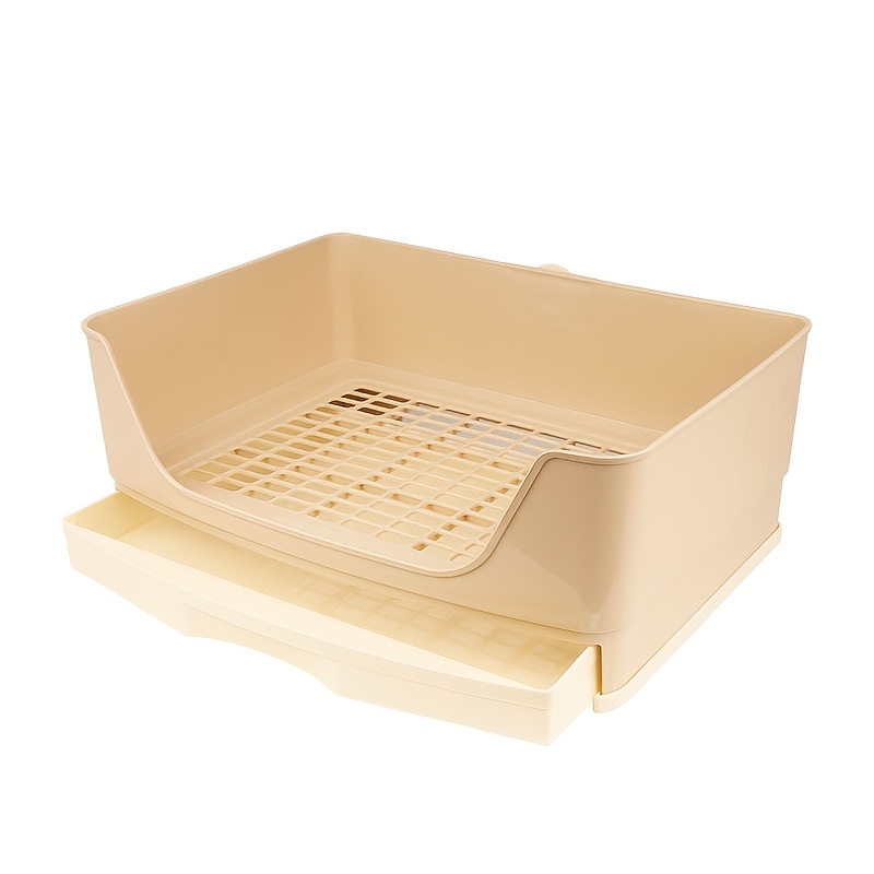 extra large rabbit toilet plastic drawer style pet potty for rabbits anti splash litter box with drainage holes easy  