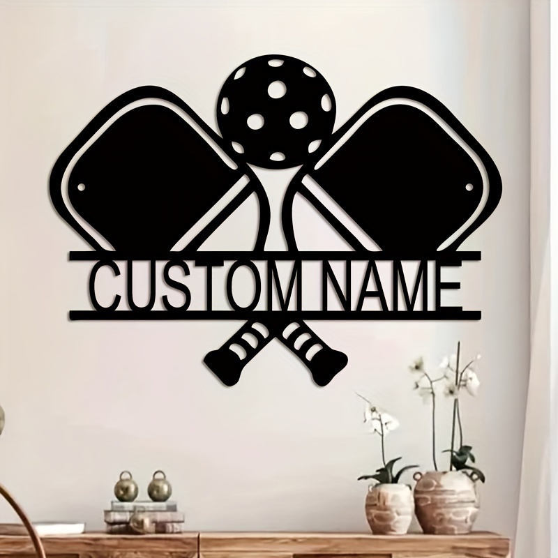 

Custom Pickleball Metal Wall Art - Vintage Style With Powder-coated , Perfect Gift For Pickleball Enthusiasts & Monogram Lovers