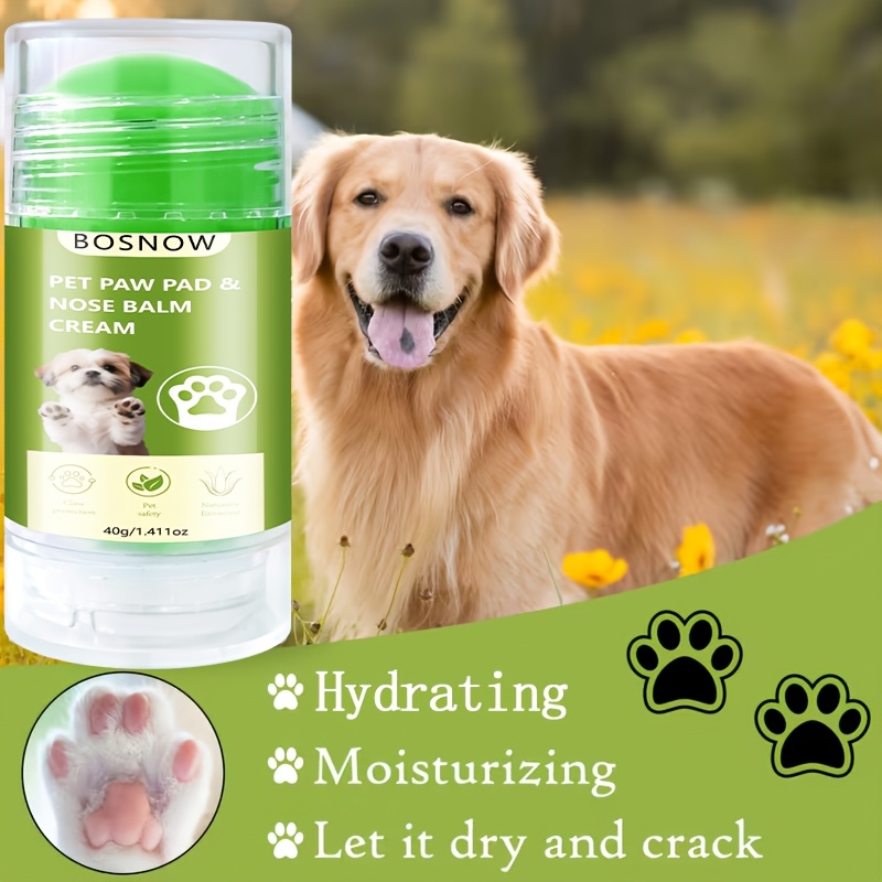 40G Pet Paw And Nose Care Stick, Plant Extracts, Preventing Paw Cracks, Keeping Paws Soft And Moist, Forming a Barrier for Your Beloved Pet'S Health, Suitable for Cats And Dogs, Portable, Powerful Moisturizing, Deep Nourishment, Pet Skincare