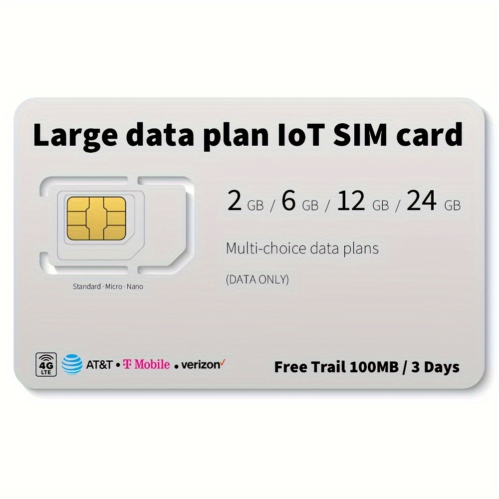 

Iot/m2m Data Only Multi- Data Plans For Cameras Dash Cameras Etc. Auto-switch To Strongest Top 3 U.s. Carrier. / 2-day Trail