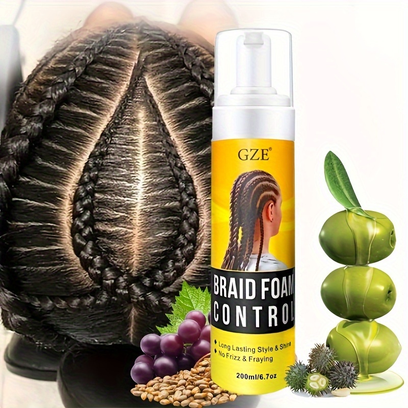 

Extra Hold Braid Foam For Locs, Twists, And Braids - Tames Frizz And Edges - 4c Hair - Paraben-free, Sulfate-free, And Petrolatum-free - Conditioning And Shaping Styling Mousse For Braid Shaping