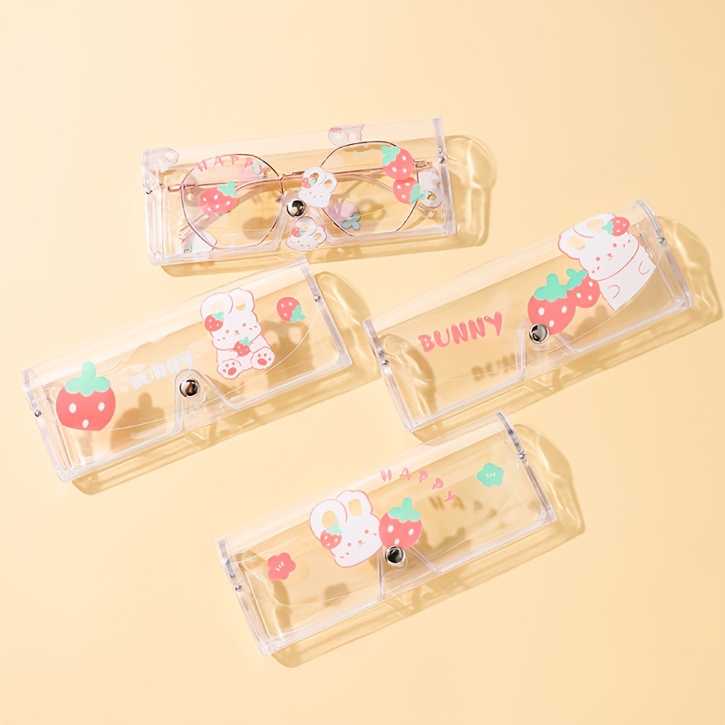 

Chic Pvc Women's Glasses Case - Cute, Portable & With Random