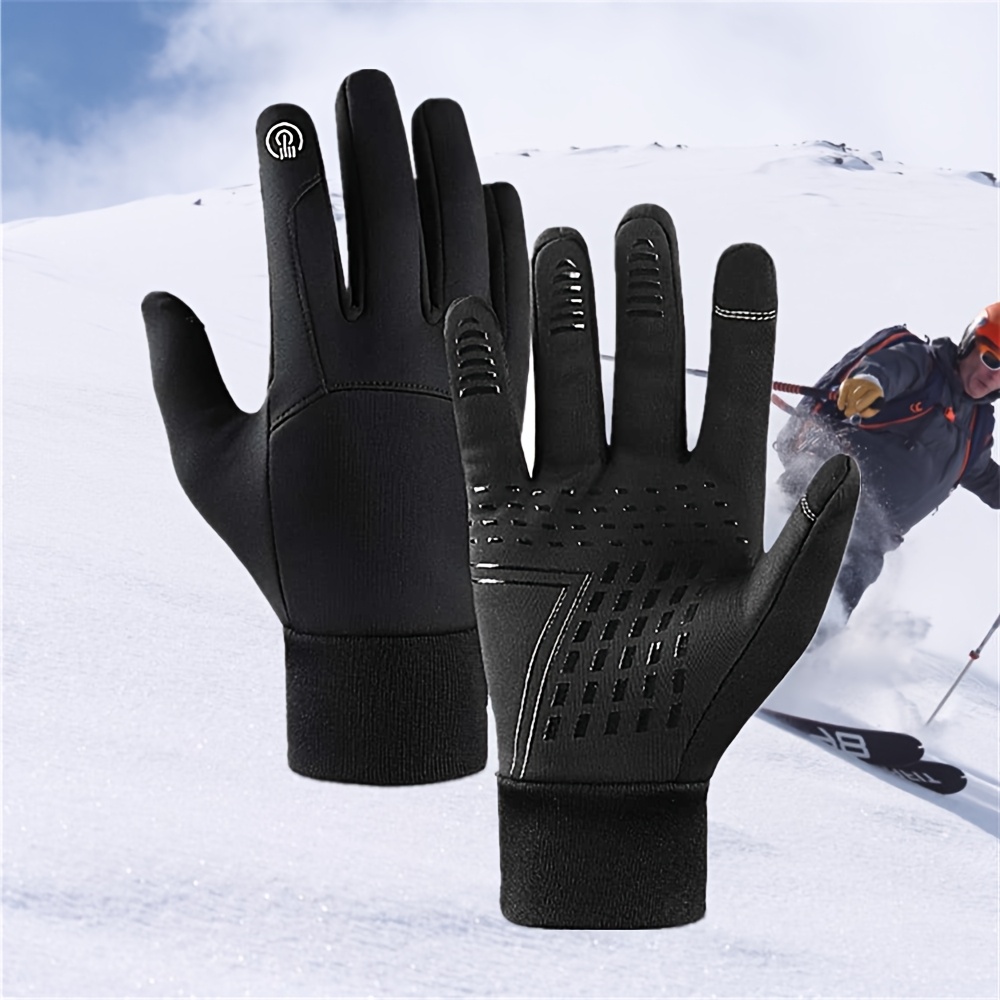 

Autumn Winter Touchscreen Outdoor Sports Gloves For Men And Women Thermal Warm Fleece Waterproof Windprrof Cold Full Finger Cycling Bike Bicycle Gloves Motorcycle Skiing Gloves