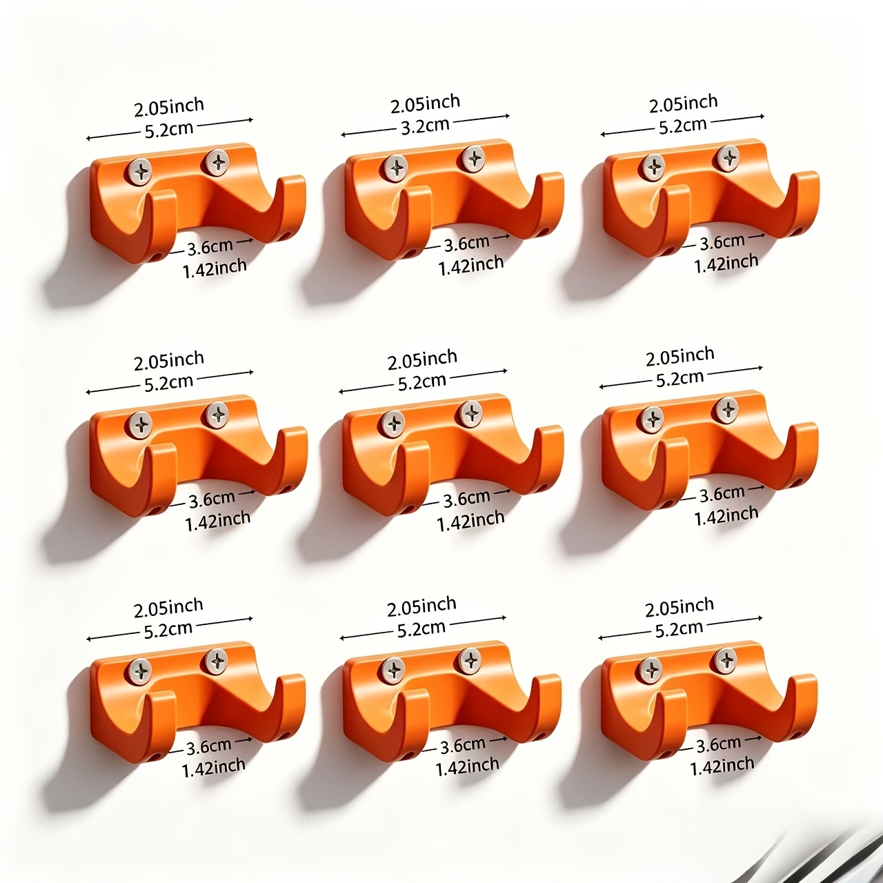 TEMU 9pcs Set Of Wall-mounted Hammer Storage Rack, Workshop Tool Wall Storage, Wall-mounted Finishing, Home Garage Tool Classification, Workshop