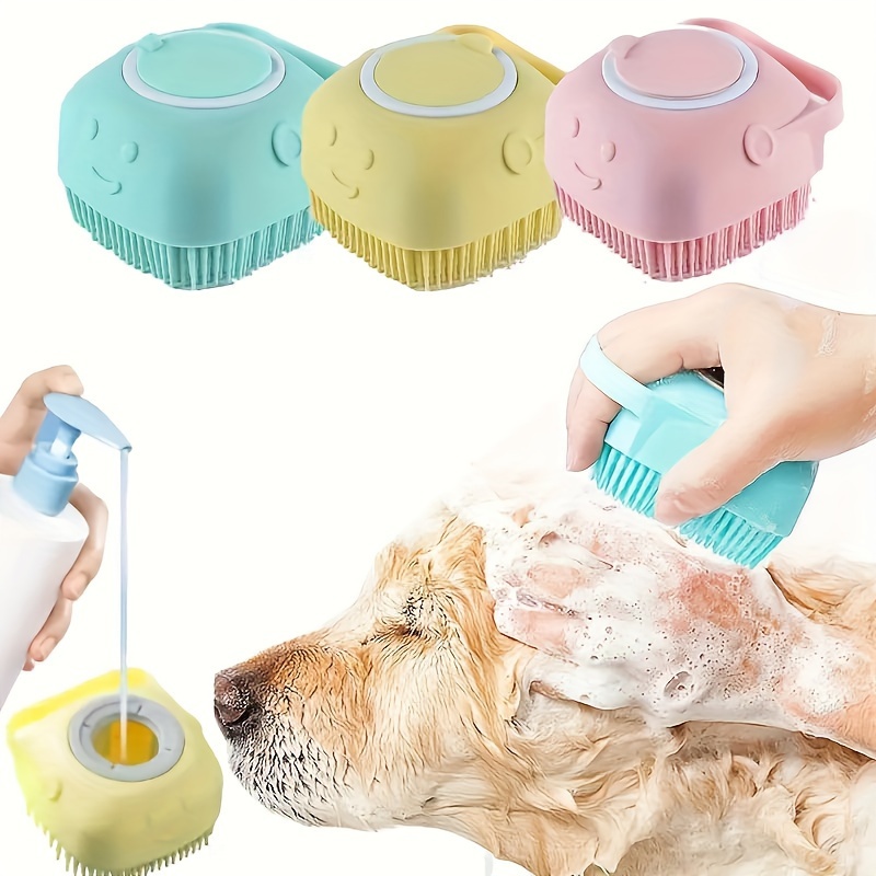 

1pc Pet Shampoo , Massage Bath Comb Shampoo For Grooming Tool