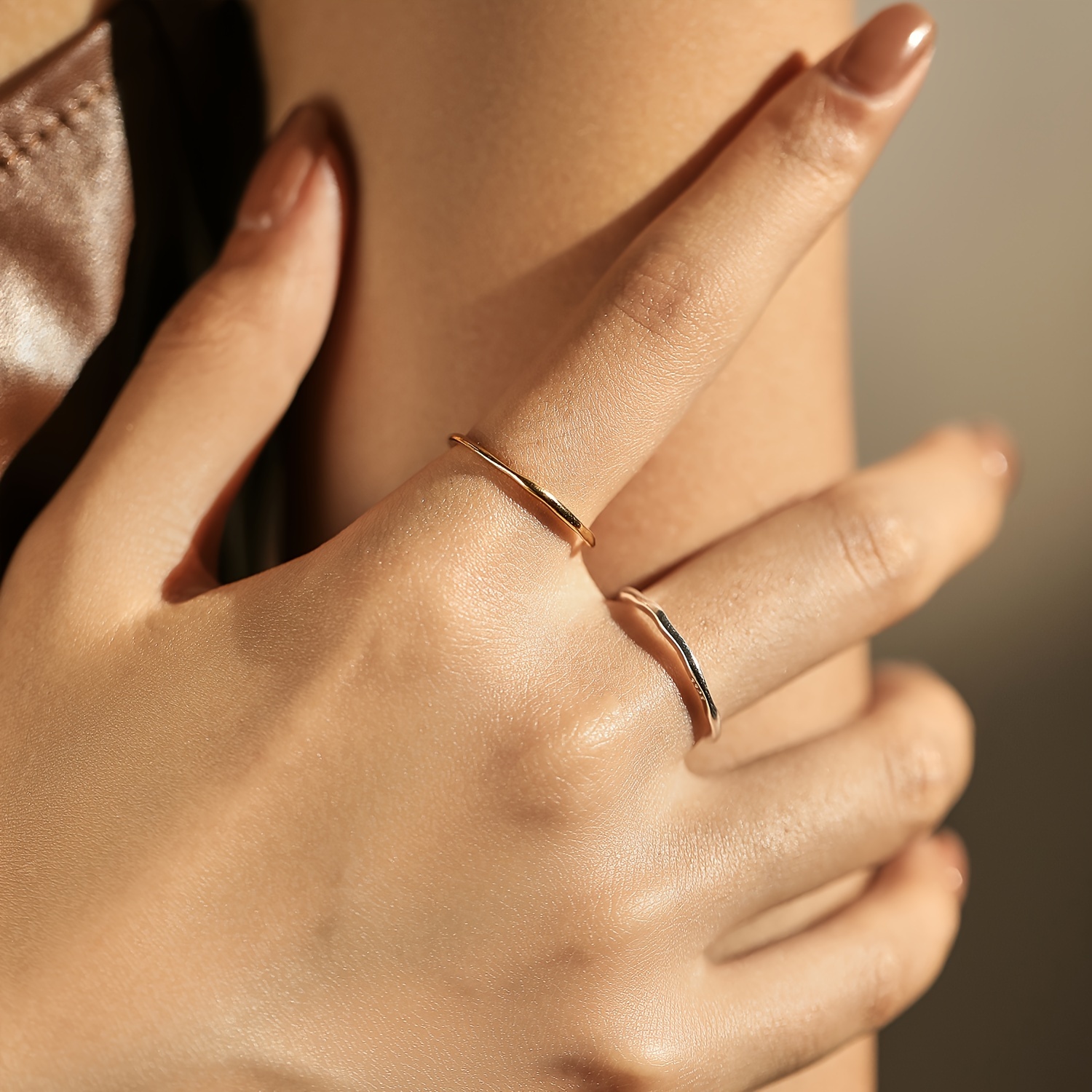 925 Silver Geometric Twisted Ring Stackable Jewelry