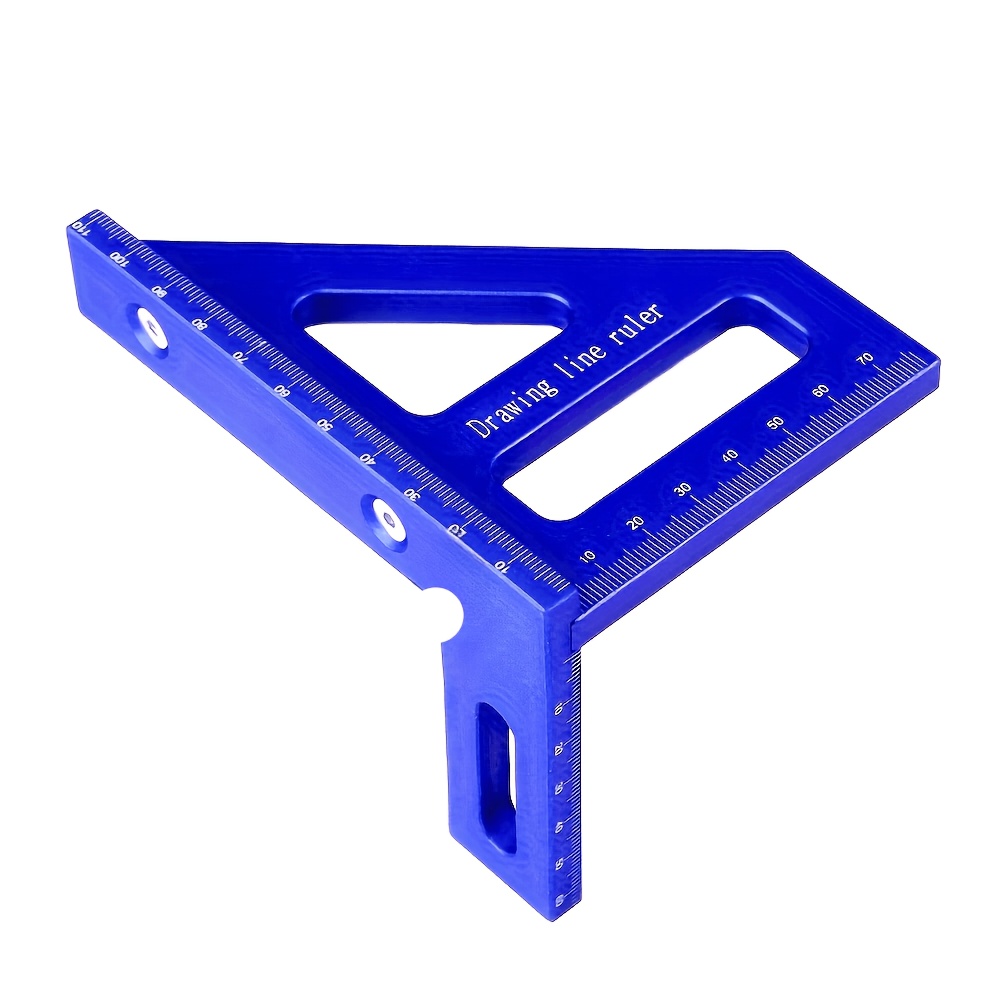 1pc 3d Multi-angle Measuring Ruler, Plastic Carpentry Square Protractor, Ergonomic Triangle Scriber With Extra Fine Point For 45/90 Degree Drawing Line And Miter Layout Tool.