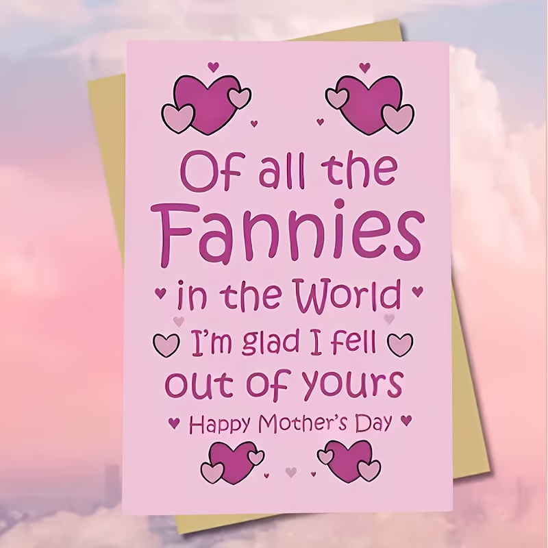 funny mothers day card with envelope of all the moms in the world im   i fell   you humorous design   high quality paper   for mom   mothers day with   heart shaped  