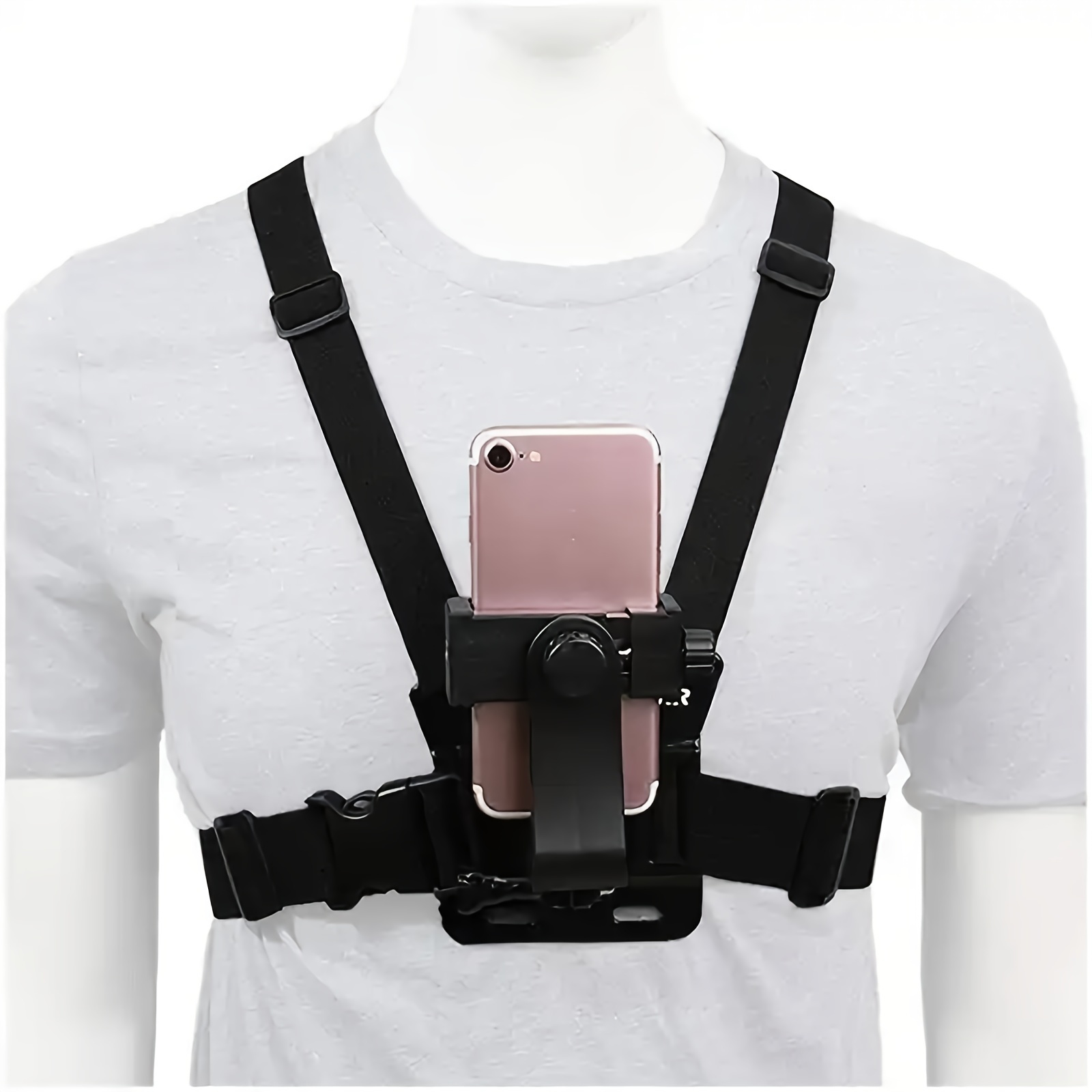 

Chest Mount Harness Strap Mobile Phone Clip Holder For Video Action Accessories 360°rotating Wrist Strap