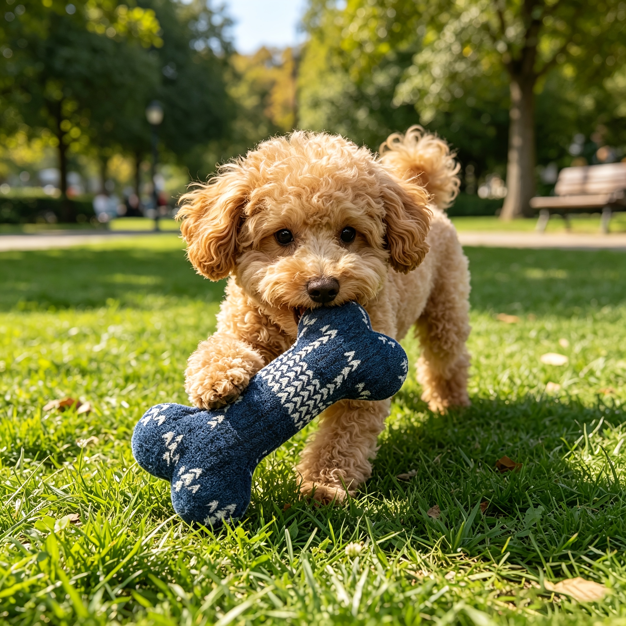 Geometric Pattern Simulation Dog Bone Training Toy