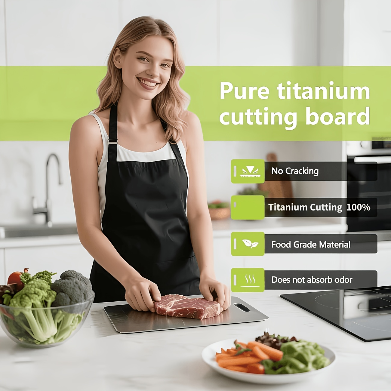 High-Quality Titanium Cutting Board for Kitchen and Restaurant Use