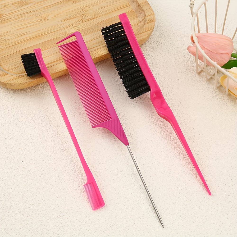 

3- Comb Set For - Tooth Comb, Brow , And Tail Comb Abs Plastic