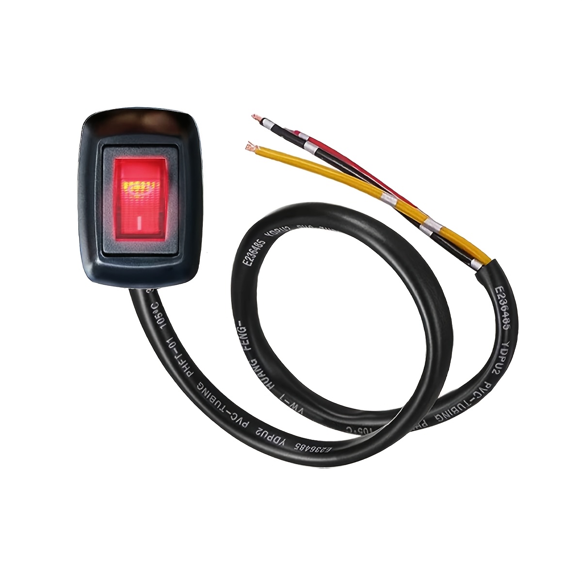 Paste Type Push Button Switch, Dc12v/10a 24v/5a Led Paste Diy Switch With 60cm Cable For Marine Truck Rv(red, Blue, Green)