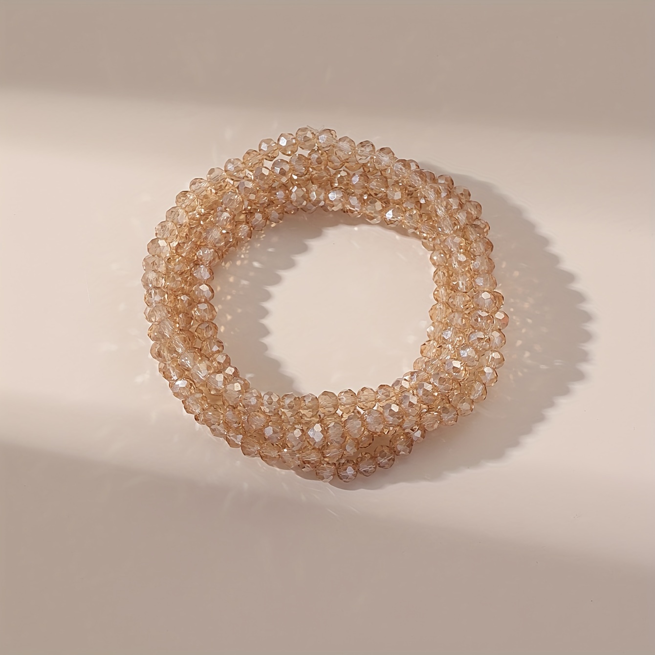 5 High-quality Stretchable Glass Bead Bracelets, Approximately 17.5cm, Suitable For Bracelet Making