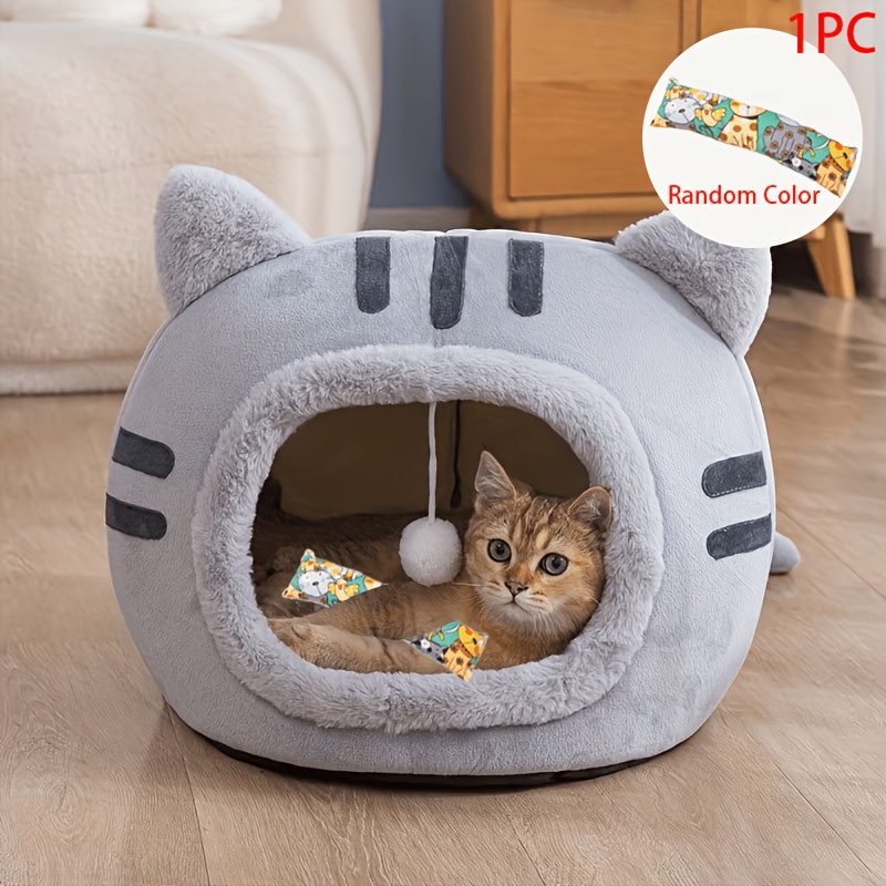 TEMU 1pc Random Pillow Toy, Durable Anti Bite Pillow, Suitable For Indoor Cats And Kittens To Chew And Play With