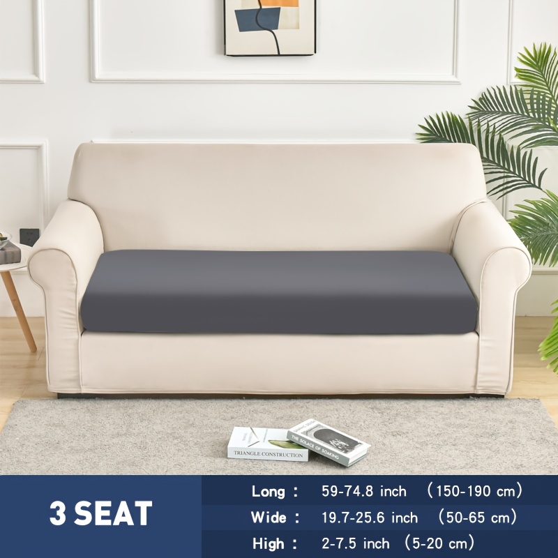 1pc Elastic Sofa Cushion Cover, Sofa Case L-shaped Chaise Lounge Combination Sofa Protective Cover, Easter Beige Yellow Festive Sofa Decor Cover