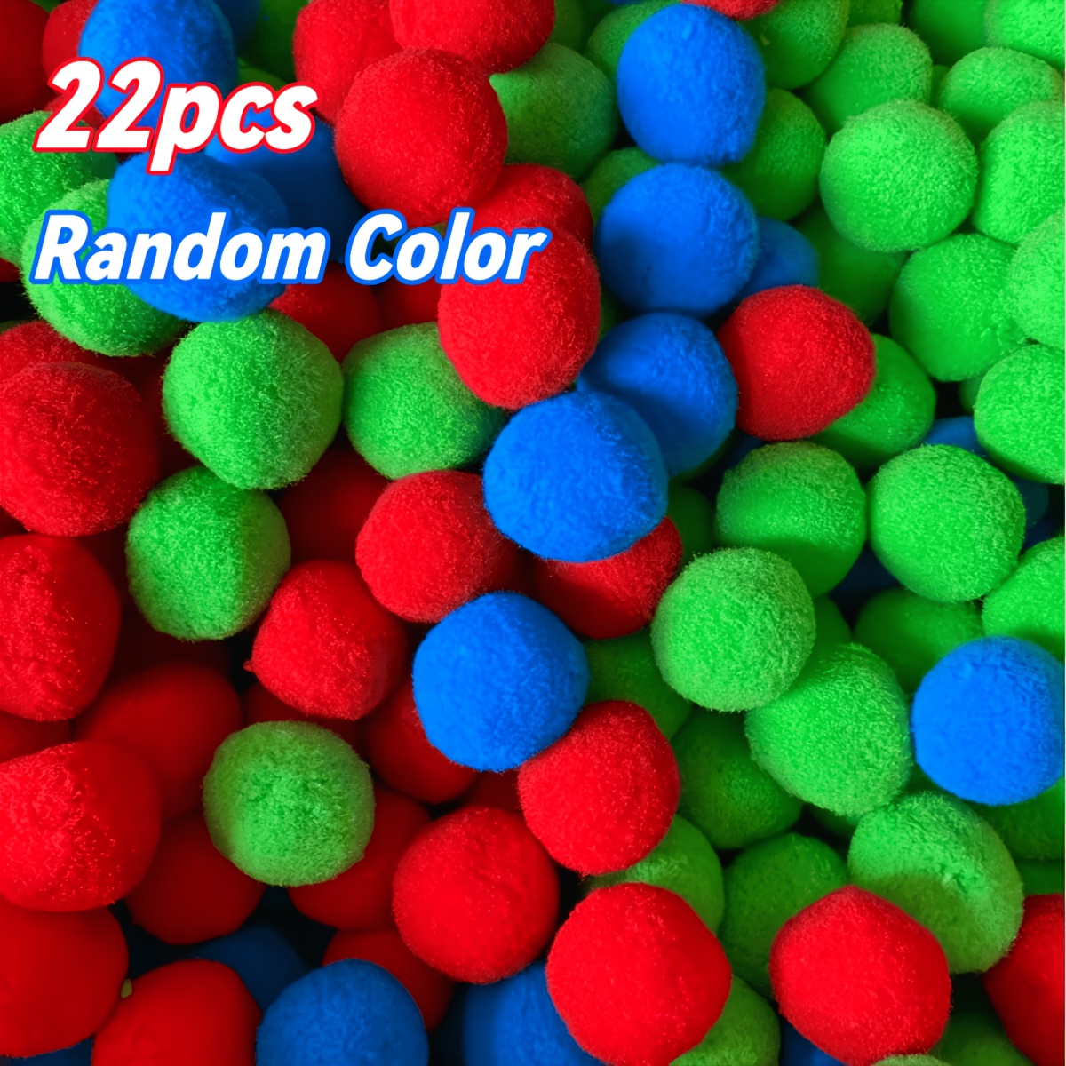 TEMU Cottibe 22pcs [random Colors] Summer Colorful Absorbent Balls Easy To Throw And Catch Soft Water Toys Beach Pool Outdoor Party Parent-