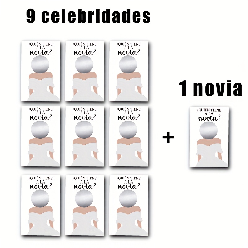 TEMU Tarjetas Rascables Personalizadas "¿Quién Tiene a ?" en Español con Foto y Texto Personalizado, Juego de Boda para Despedidas de Soltera y