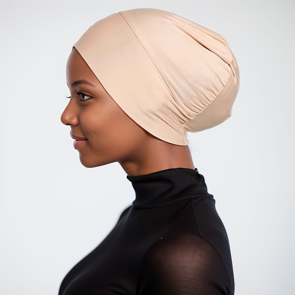 Middle Eastern Women'S New Muslim Modal Comfortable Elastic Breathable Base Cap Can Hide Hair Elastic Cap Headscarf Cap