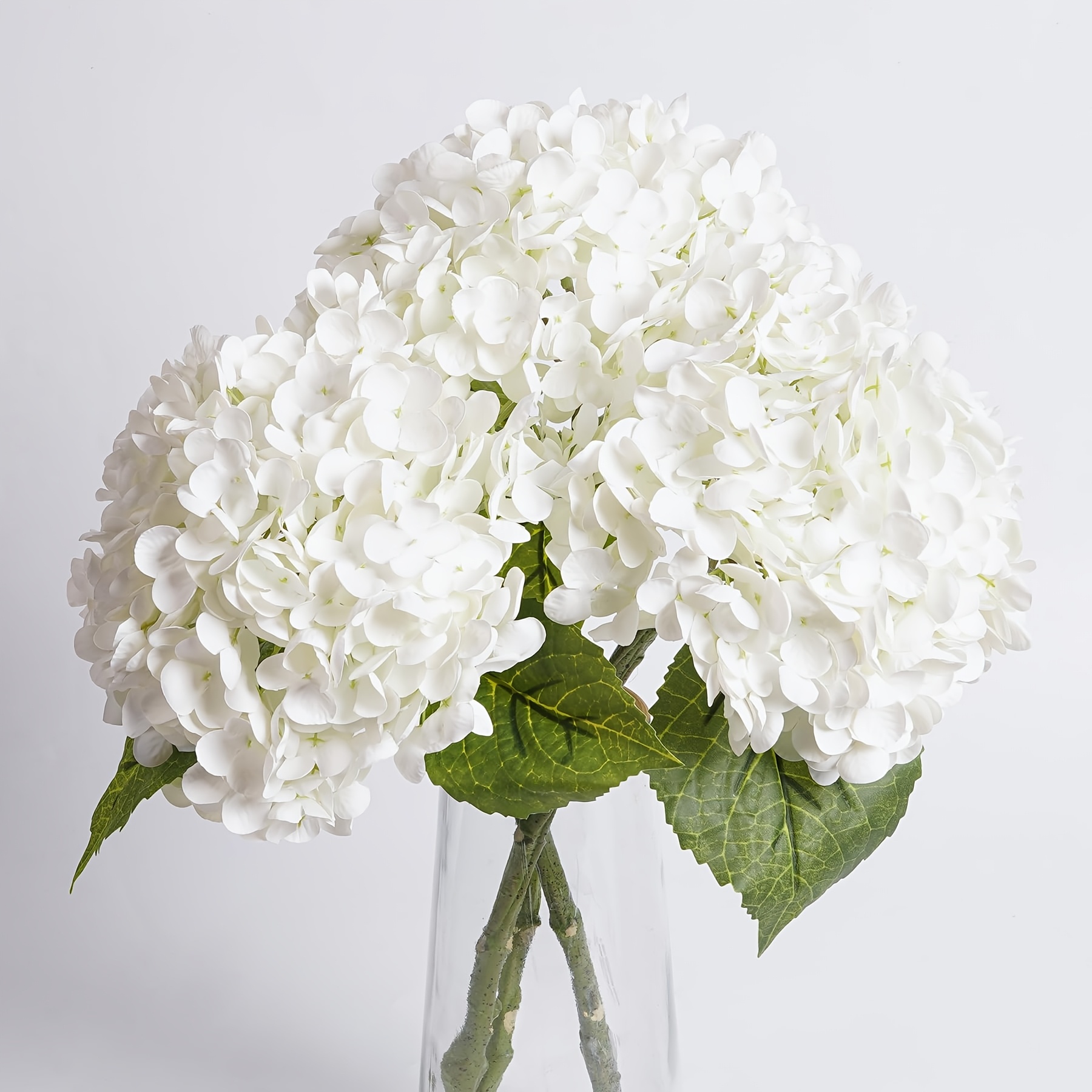 3pcs Hydrangea Artificial Flowers - Faux Hydrangea Flowers, Fake Flowers For Table Centerpiece, Hydrangea Flowers With Stems For Home Wedding Party Decor