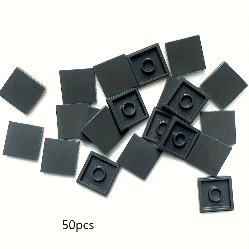 50pcs Flat Tile 2x2 Diy Enlighten Plastic Smooth Building Block Bricks 3068 Smooth Flat Tiles Toys Road Base Plates Accessories