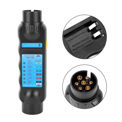 7 pin trailer tester 12v car resistor trailer tester connector recorder car power taillight resistor circuit tester 6 lvd indicator lights