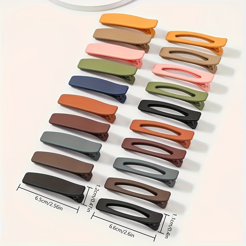 20pcs morandi matte duckbill hair clips elegant minimalist plastic hairdressing tools with multi color options for women   grip for braiding ponytails buns everyday special occasions ponytail holder     salon professionals Product details 1