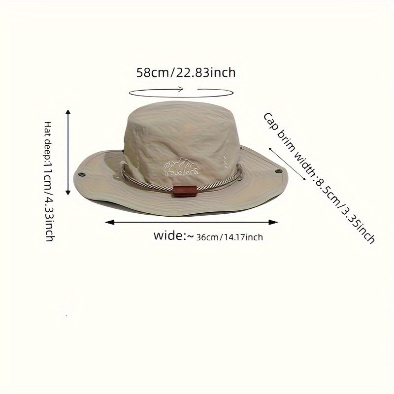 1pc Fisherman Hat Mens Summer Quick Drying Breathable Sun Hat Fishing Hat  With Big Eaves Mountaineering Sun Hat - Jewelry & Accessories - Temu